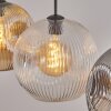 Ripoll hanging light, globe light, pendant light Amber, clear, Smoke-coloured, 3-light sources
