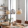 Ripoll hanging light, globe light, pendant light Amber, Smoke-coloured, 3-light sources