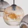Ripoll hanging light, globe light, pendant light Amber, clear, Smoke-coloured, 3-light sources