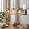 Ripoll hanging light, globe light, pendant light Amber, clear, Smoke-coloured, 3-light sources