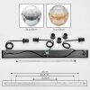 Ripoll hanging light, globe light, pendant light Amber, clear, Smoke-coloured, 3-light sources