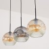 Ripoll hanging light, globe light, pendant light Amber, clear, Smoke-coloured, 3-light sources