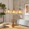 Ripoll hanging light, globe light, pendant light Amber, clear, 3-light sources