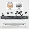 Ripoll hanging light, globe light, pendant light Amber, clear, Smoke-coloured, 3-light sources