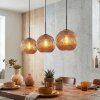 Ripoll hanging light, globe light, pendant light coppery, 3-light sources