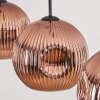 Ripoll hanging light, globe light, pendant light coppery, 3-light sources