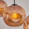 Ripoll hanging light, globe light, pendant light coppery, 3-light sources