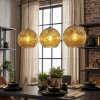 Ripoll hanging light, globe light, pendant light gold, 3-light sources