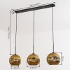 Ripoll hanging light, globe light, pendant light gold, 3-light sources