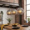 Ripoll hanging light, globe light, pendant light Smoke-coloured, 3-light sources