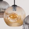 Ripoll hanging light, globe light, pendant light Amber, Smoke-coloured, 3-light sources