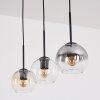 Koyoto hanging light, globe light, pendant light Amber, clear, Smoke-coloured, 3-light sources