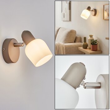 Sivol wall light, wall spotlight sand-coloured, 1-light source