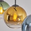 Koyoto hanging light, globe light, pendant light blue, gold, green, clear, 3-light sources