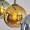 Koyoto hanging light, globe light, pendant light blue, gold, green, 3-light sources