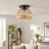 Koyoto ceiling light, globe light 30 cm Amber, clear, 1-light source