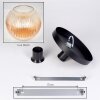 Koyoto ceiling light, globe light 30 cm Amber, clear, 1-light source
