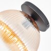 Koyoto ceiling light, globe light 30 cm Amber, clear, 1-light source