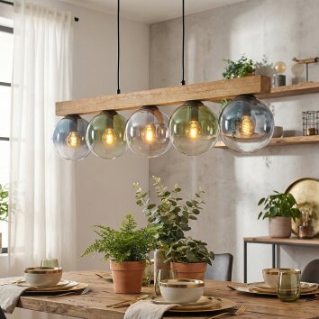 Gastor hanging light, globe light, pendant light Ecru, black, 5-light sources