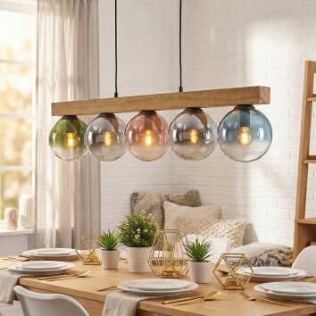 Gastor hanging light, globe light, pendant light Ecru, black, 5-light sources