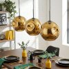 Ripoll hanging light, globe light, pendant light gold, 3-light sources
