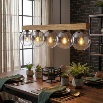 Gastor hanging light, globe light, pendant light Ecru, black, 5-light sources