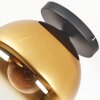 Koyoto ceiling light, globe light 30 cm gold, clear, 1-light source