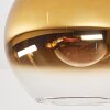 Koyoto ceiling light, globe light 30 cm gold, clear, 1-light source