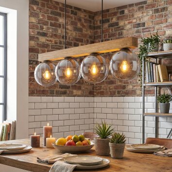 Gastor hanging light, globe light, pendant light Ecru, black, 4-light sources