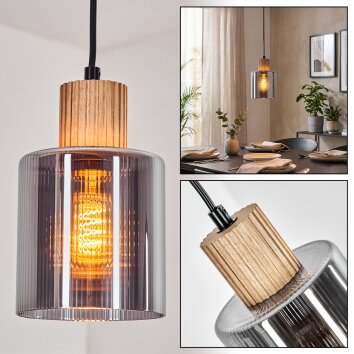 Mador hanging light, pendant light Ecru, black, 1-light source