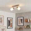 Sivol ceiling light, ceiling spotlight matt nickel, sand-coloured, 2-light sources