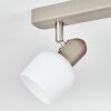 Sivol ceiling light, ceiling spotlight matt nickel, sand-coloured, 2-light sources