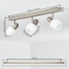 Sivol ceiling light, ceiling spotlight matt nickel, sand-coloured, 3-light sources