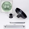 Koyoto ceiling light, globe light 30 cm green, 1-light source