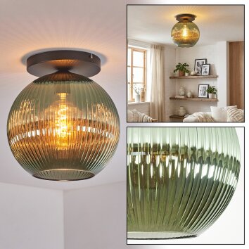 Koyoto ceiling light, globe light 30 cm green, 1-light source