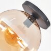 Koyoto ceiling light, globe light 30 cm Amber, 1-light source