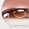 Koyoto ceiling light, globe light 30 cm clear, coppery, 1-light source