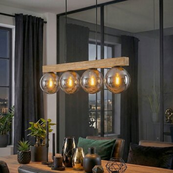 Gastor hanging light, globe light, pendant light Ecru, black, 4-light sources