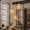 Narla hanging light, pendant light sand-coloured, 3-light sources