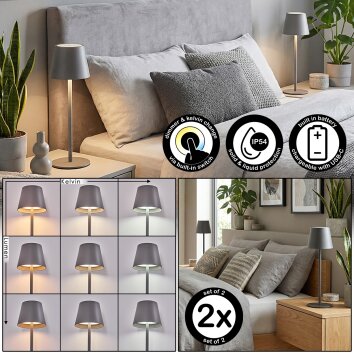 Salgadinho Outdoor table lamp, table lamp LED grey, 1-light source