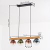 Gastor hanging light, globe light, pendant light Ecru, black, 4-light sources
