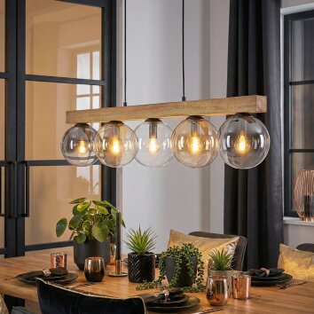 Gastor hanging light, globe light, pendant light Ecru, black, 5-light sources
