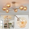 Gastor ceiling light, globe light 80 cm sand-coloured, 6-light sources