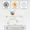Gastor ceiling light, globe light sand-coloured, 6-light sources