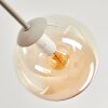 Gastor ceiling light, globe light sand-coloured, 6-light sources