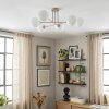Gastor ceiling light, globe light 80 cm sand-coloured, 6-light sources