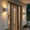 Remil outdoor wall light, Up & Down Light, wall light LED brushed steel, 2-light sources, Motion sensor