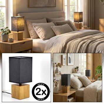 Talco table lamp LED Ecru, black, 1-light source