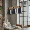 Andian hanging light, pendant light Ecru, black, 3-light sources
