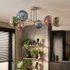 Gastor ceiling light, globe light 80 cm sand-coloured, 6-light sources